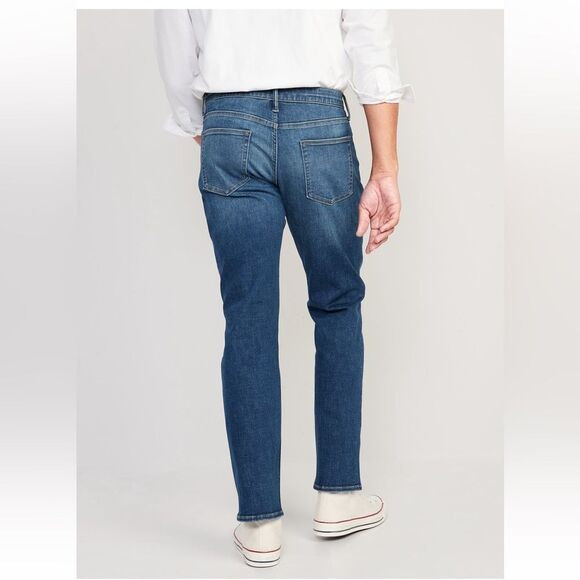 Men’s Old Navy 360 Stretch Denim Straight Leg Jeans in Medium Wash - Picture 2 of 12